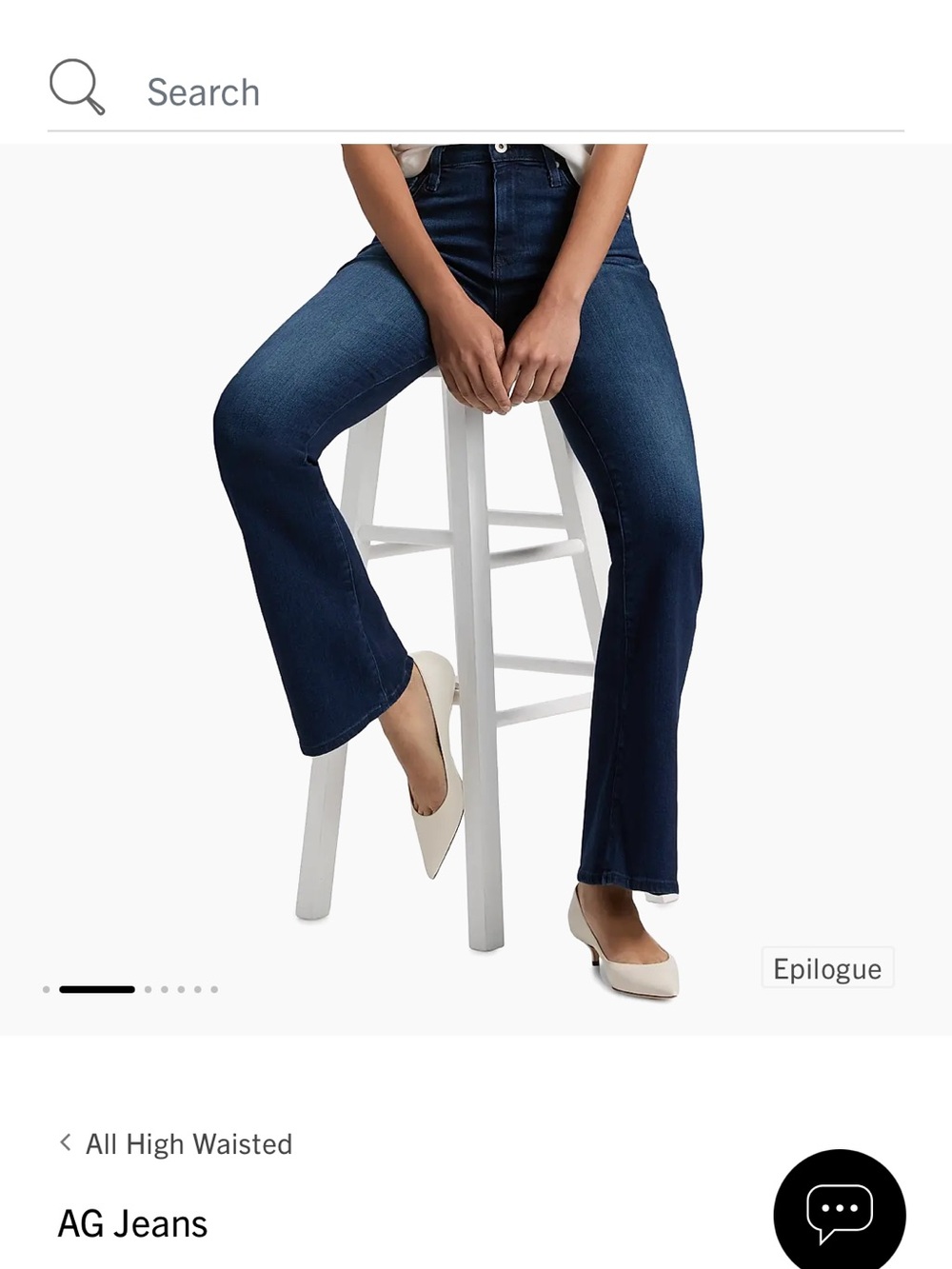 AG Adriano Goldschmied Dark Blue Cropped Flare Jeans - Picture 3 of 8